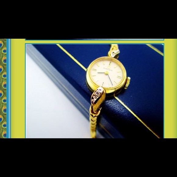 Omega Jewelry Vtg 4k Gold Diamond Omega Ladies C196s Watch Poshmark